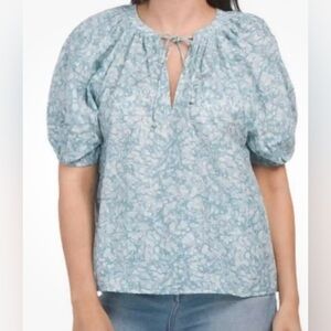 House of Harlow 1960 Blue Floral Top